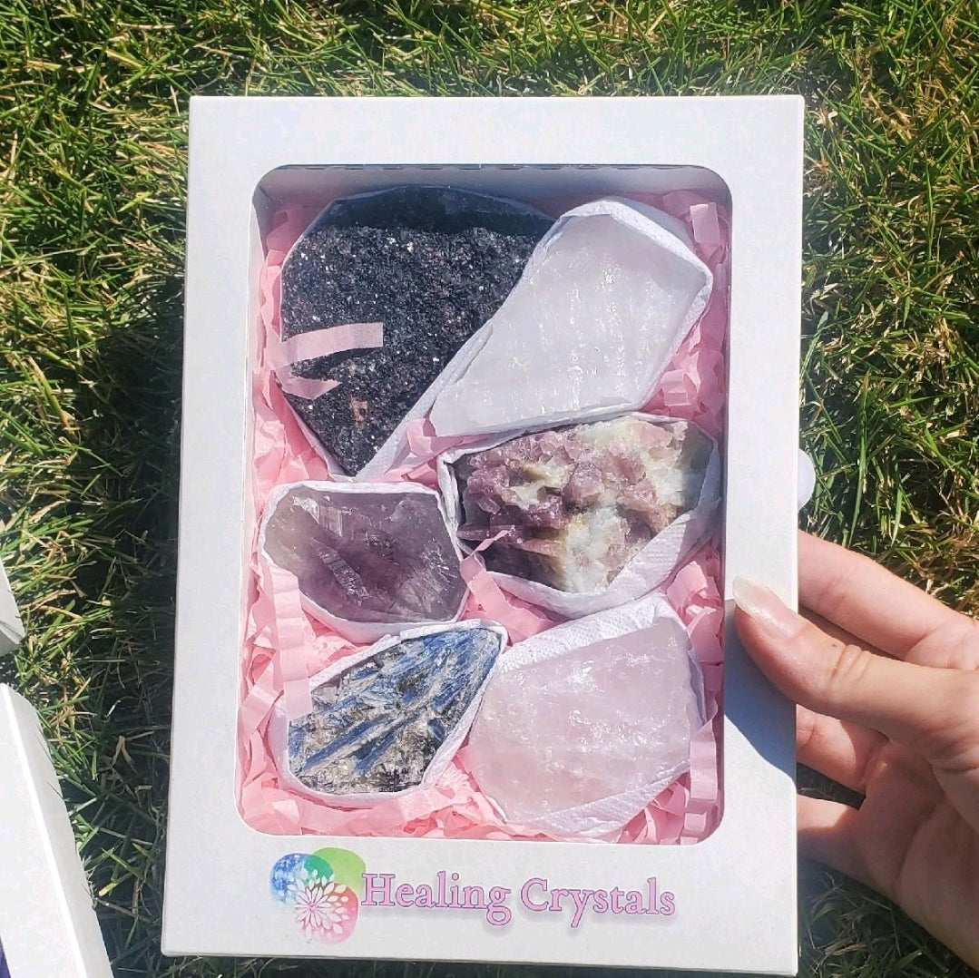 Crystal Gift Sets "Positive Vibes" "Healing" "Protection" "Love"