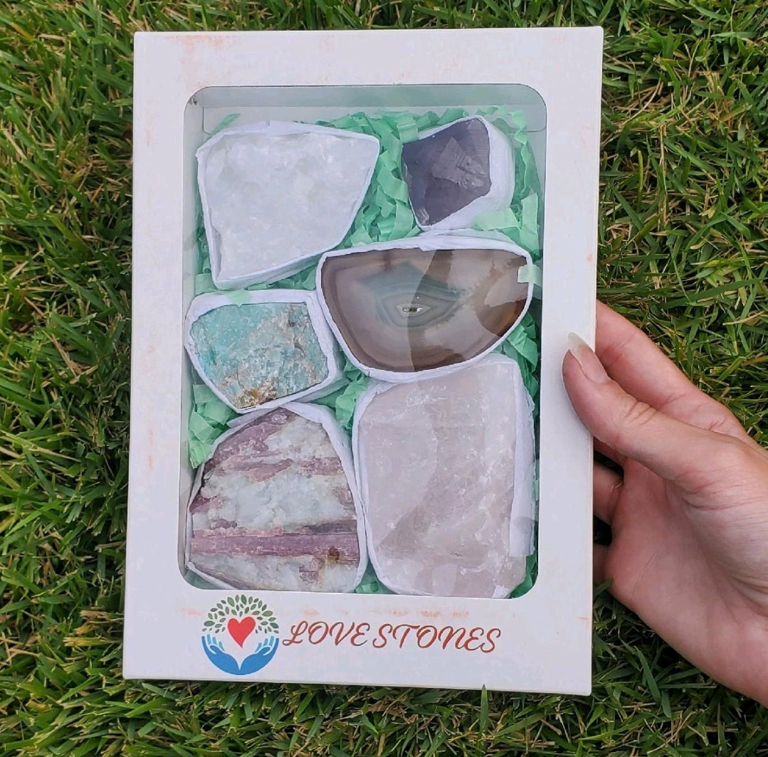 Crystal Gift Sets "Positive Vibes" "Healing" "Protection" "Love"