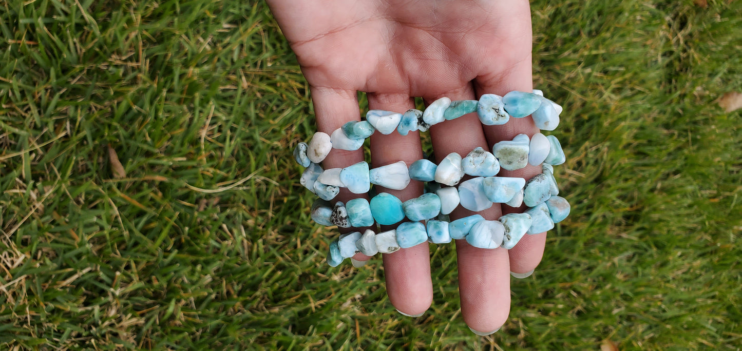 Larimar Tumbled Stone Bracelet