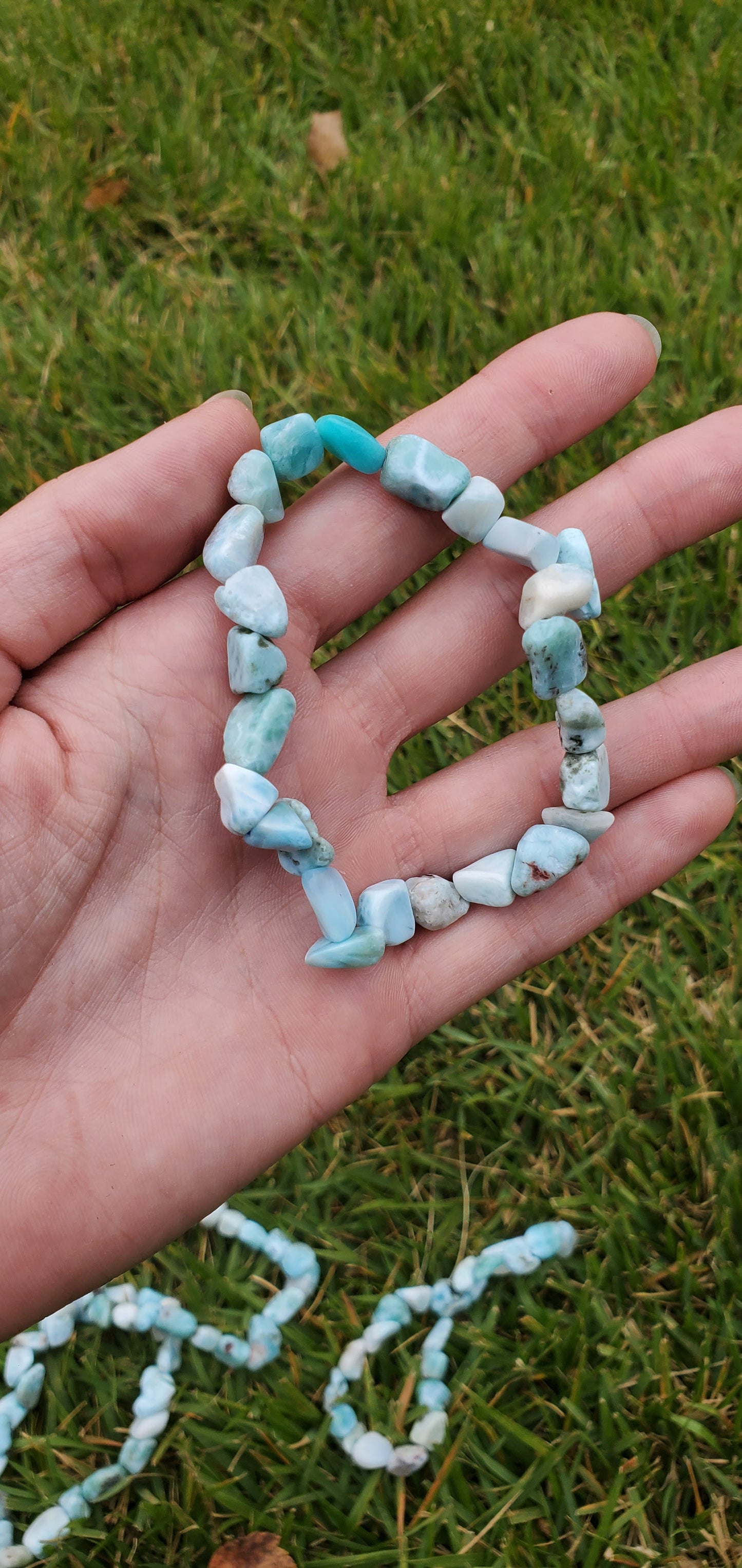 Larimar Tumbled Stone Bracelet