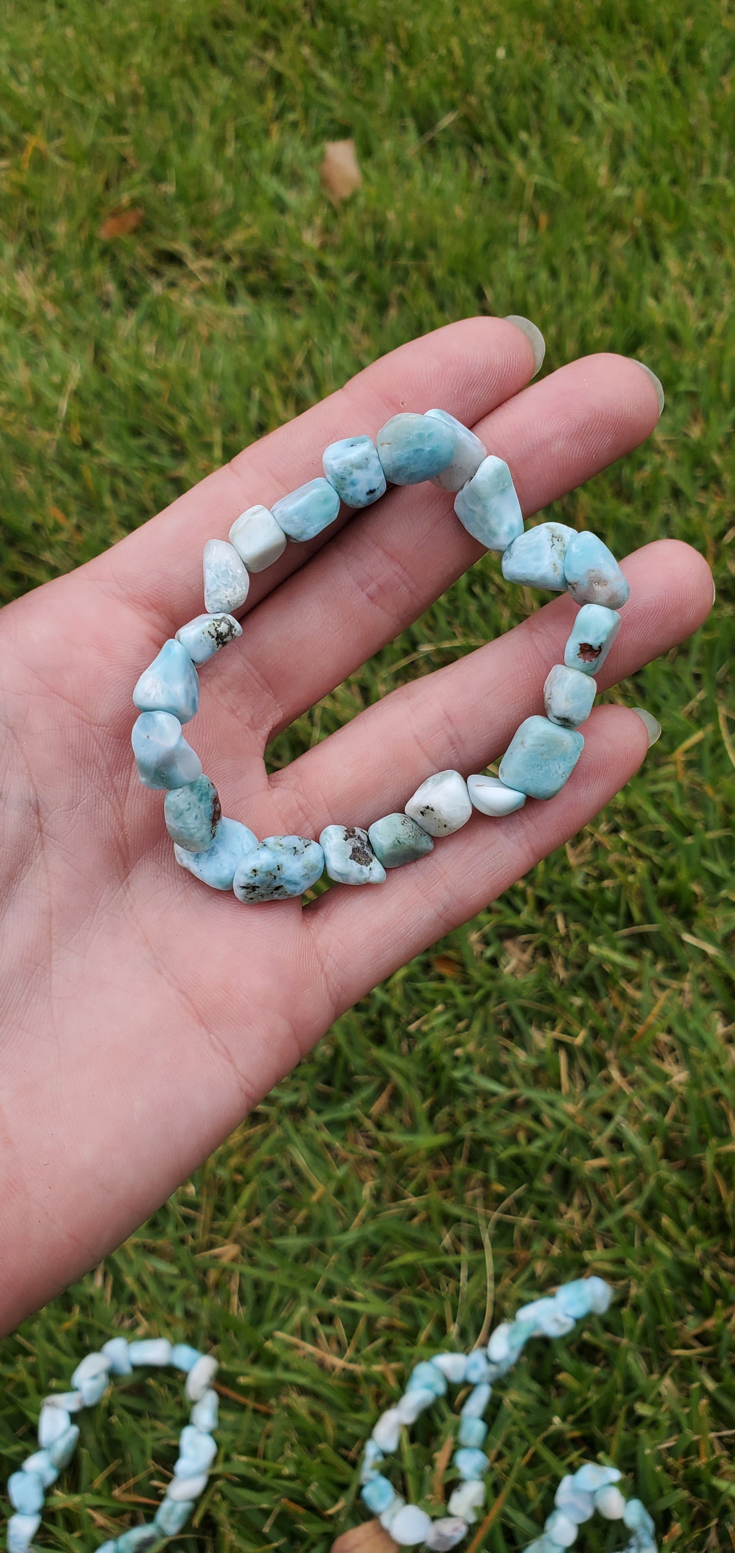 Larimar Tumbled Stone Bracelet
