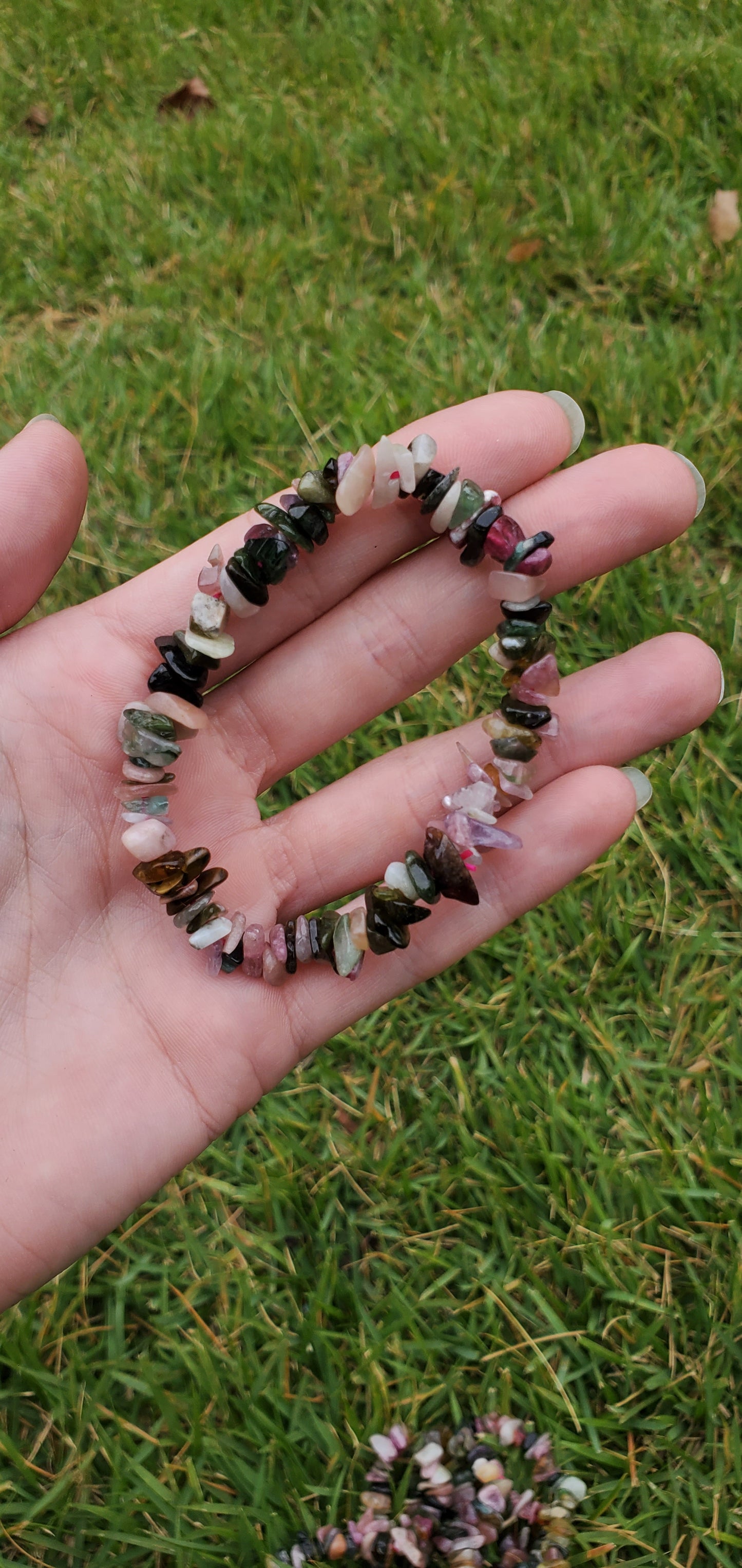Watermelon Tourmaline Chip Bracelet