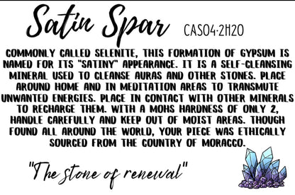 Satin Spar Moon - Three sizes