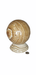 Brown Aragonite sphere with matching base