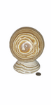 Brown Aragonite sphere with matching base